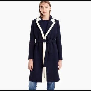 J.Crew Navy Blue “Meghan Markle” Stadium Italian Coat size 2